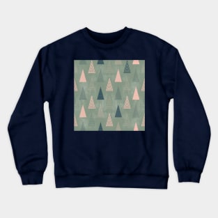 Sage Green Minimal Christmas Trees Crewneck Sweatshirt